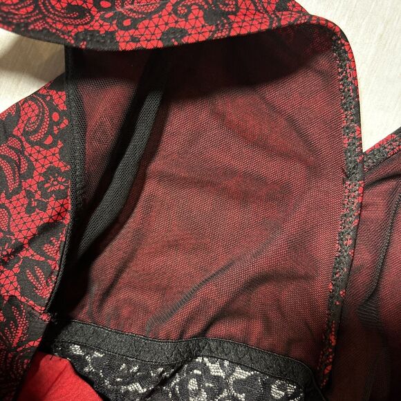 Avenue Body 30/32 Sexy Babydoll Slip Lace Demask Pattern Whimsigoth Fairy grunge - Picture 8 of 8